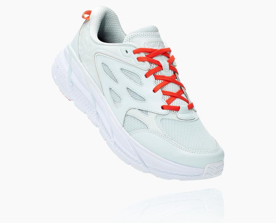 Hoka One One Mens Running Shoes - Clifton L - Blue/Red - KSQL81023